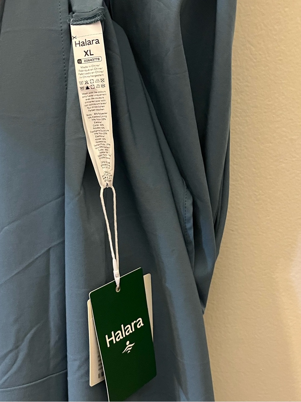 NWT HALARA Breezeful Racerback Pocket High-Low Flowy MIDI Sport Dress Stone Blue - Picture 5 of 11
